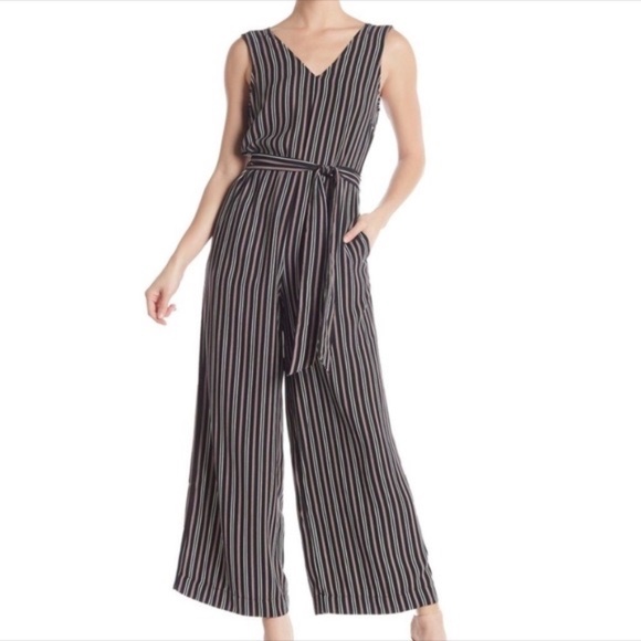 Max Studio Striped Jumpsuit - Picture 1 of 5